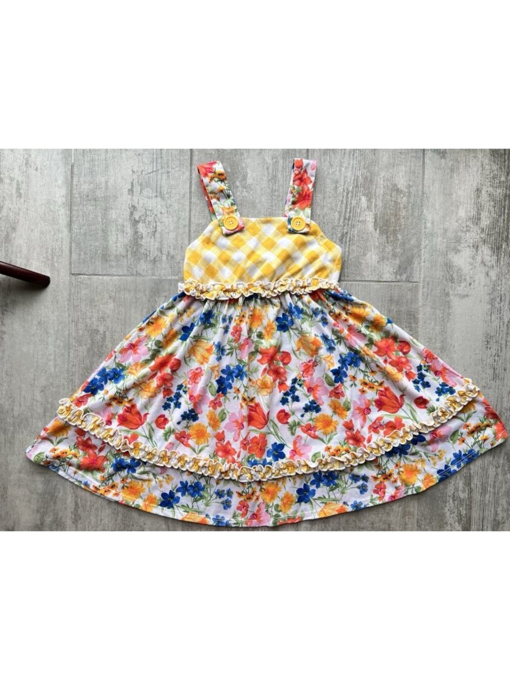 Jona Michelle Girls Floral Vibrant Colorful Sundress Summer Casual Flower 5